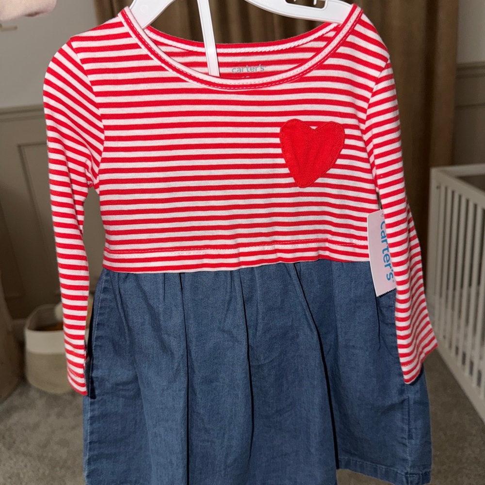Carter's Red Striped dress